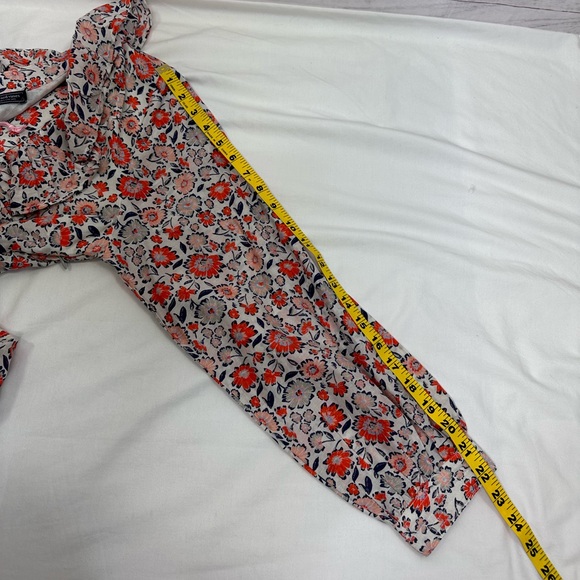 NWT Vinyard Vines Floral Ivy Ruffle Silk Cotton Dress Size 10 - Picture 13 of 14